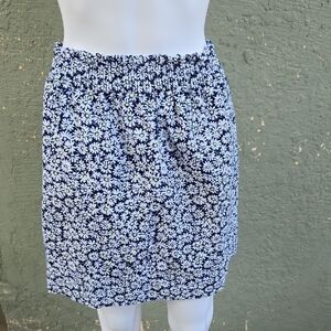J. Crew Blue Smocked Bubble Skirt